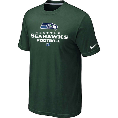 Nike Seattle Seahawks Women's Heart & Soul NFL T-Shirt - Dark Blue